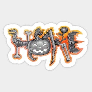 Halloween Hoke Grey Sticker